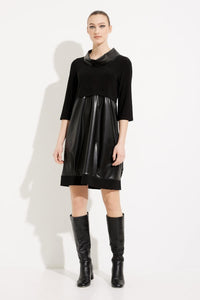 Joseph Ribkoff Faux Leather Cocoon Dress